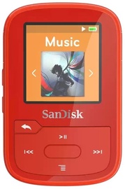 Muusikamängija SanDisk Clip Sport Plus, punane, 32 GB