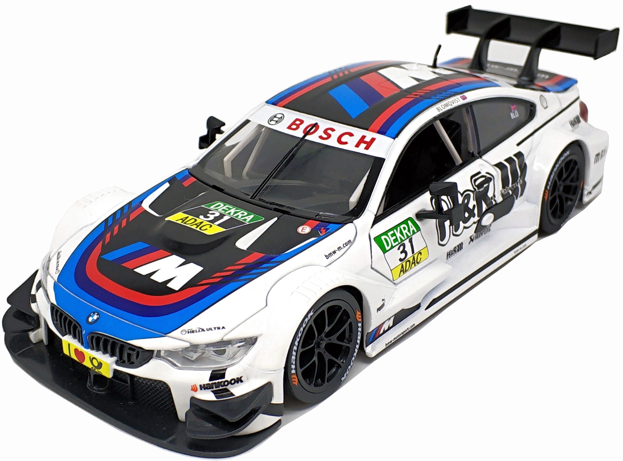 Детская машинка MSZ BMW M4 68256B, белый/черный/желтый - Krauta.ee