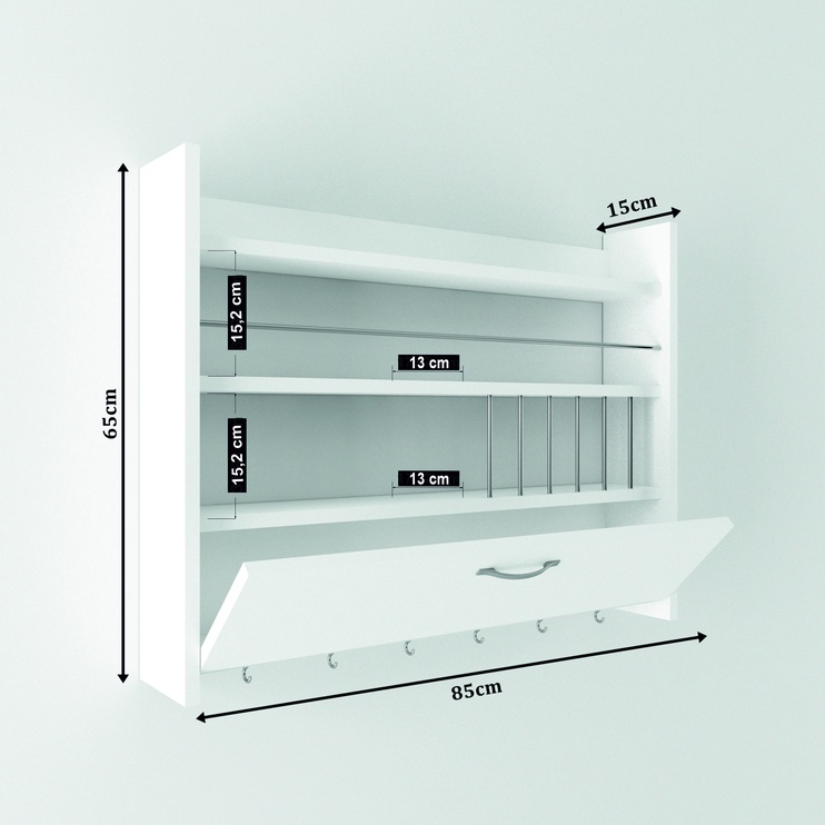 Шкафчики 5K Home Decor Knott, белый, 0.85 м