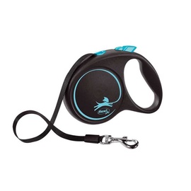 Siksna Flexi Black Design, zila/melna, 5 m