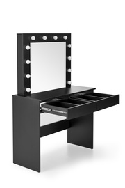 Kosmētikas galds, melna, 94 cm x 43 cm x 140 cm, with mirror