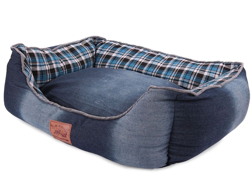 Guļvieta mājdzīvniekiem Dog Bed, zila/pelēka, 72 cm x 56 cm, XL