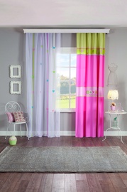 Nakts aizkari Mijolnir Love Curtain 181CLK8826, balta/zila/rozā, 140 cm x 260 cm