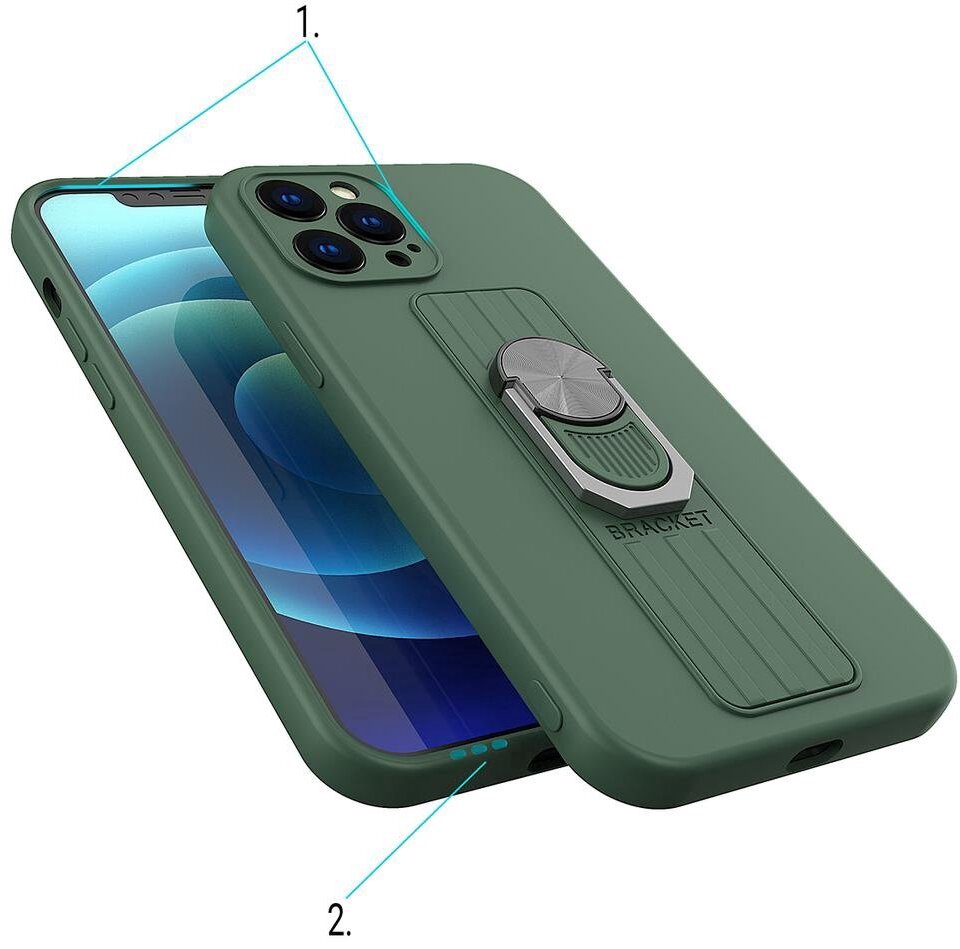 Чехол для телефона Hurtel Ring Case, Apple iPhone 12 mini, мятный - 1a.lt