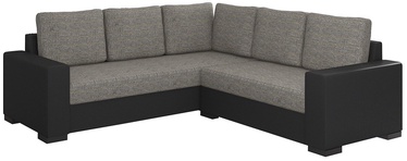 Stūra dīvāns Canis Berlin 01, Soft 11, melna/pelēka, 235 x 235 cm x 90 cm