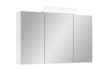 Pakabinama vonios spintelė su veidrodžiu Masterjero Angela, balta, 12.9 cm x 100 cm x 61.8 cm