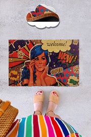 Durvju paklājs Conceptum Hypnose Coco Fancy, daudzkrāsaina, 40 cm x 60 cm