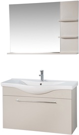 Vannitoa mööblikomplekt Kalune Design Arches 100, beež, 36.3 x 100 cm x 58 cm