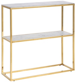 Консольный стол Alisma, золотой/белый/черный, 79.5 см x 26 см x 80.5 см