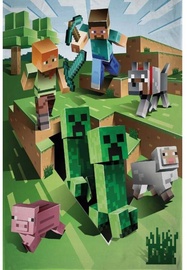 Pledi Minecraft, daudzkrāsaina, 100 cm x 150 cm