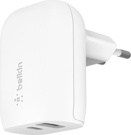 Telefono įkroviklis Belkin USB + USB-C, USB/USB-C, balta, 37 W