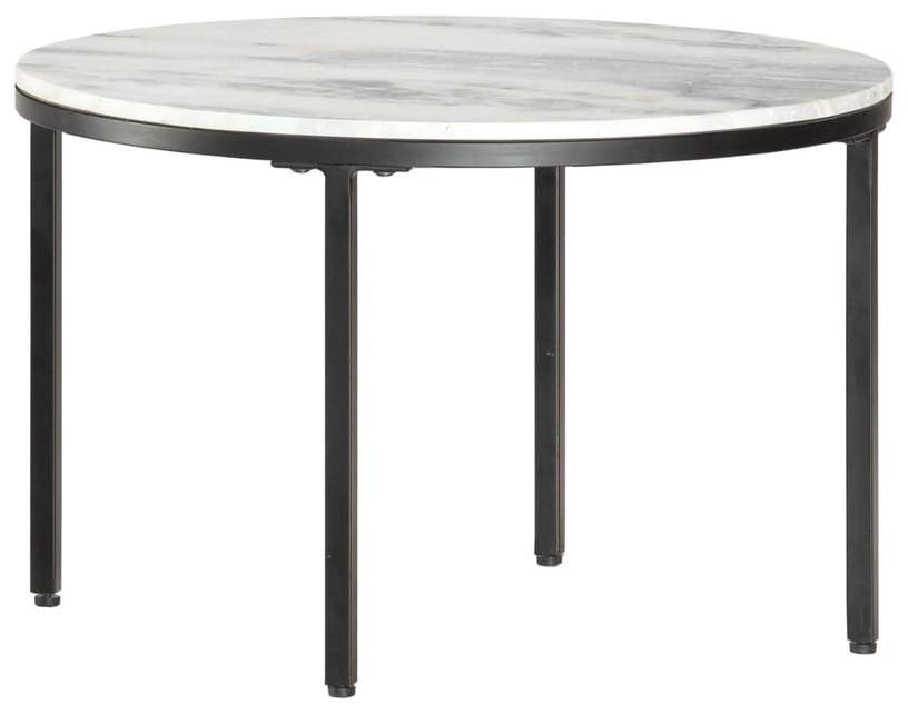 Kafijas galdiņš VLX Real Solid Marble 286410, balta/melna, 650 mm x 650 mm x 400 mm