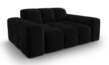 Dīvāns Micadoni Home Kendal Velvet, melna, 156 x 103 cm x 79 cm