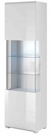 Шкаф-витрина Helvetia Toledo WM 05, белый, 60.8 см x 39.3 см x 203.6 см