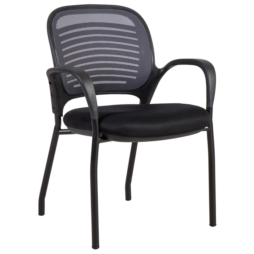 Стул для посетителей Home4you Torino 27706, черный/серый, 59 см x 59 см x 84 см