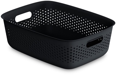 Hoiukorv, esemete hoidmiseks Orplast OpenStore, 10 l, must, 39 x 29 x 13 cm