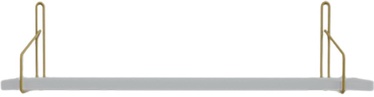 Настенная полка Kalune Design Gelsenkirchen L2063 285LCV1283, золотой/белый, 60 см x 15 см