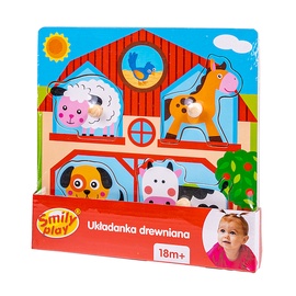 Medinė dėlionė Smily Play Farm SPW83607, įvairių spalvų