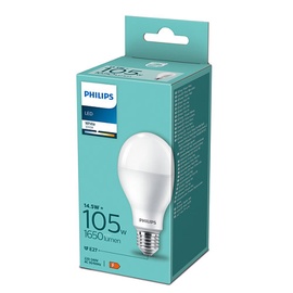 Лампочка Philips LED, теплый белый, E27, 14.5 Вт, 1650 лм