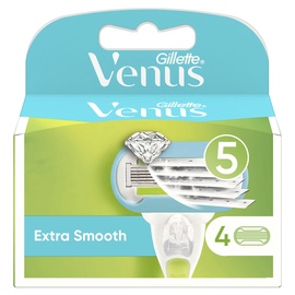 Gillette Venus Extra Smooth Razor Skuvekļa Maināmas Asmeņu Kasetnes, 4 gab