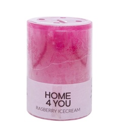 Svece, aromātiskā Home4you Ice-cream Raspberry, 40 h, 220 g, 72 mm x 68 mm