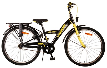 Vaikiškas dviratis, miesto Volare Thombike, juodas/geltonas, 24"