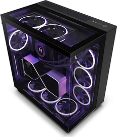 Корпус компьютера NZXT Nzxt H9 Elite, прозрачный/черный