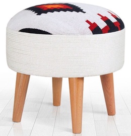 Пуф Hanah Home Farm 209FLF1110, белый/красный, 46 см x 46 см x 42 см