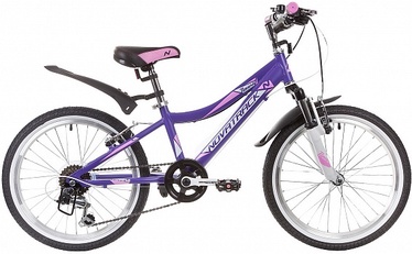 Велосипед Novatrack Novara 20 20AH6V.NOVARA.VL9, юниорские, розовый/фиолетовый, 20″
