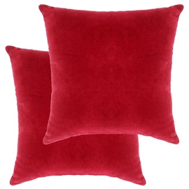 Dekoratiivne padi VLX Cushions 284044, punane, 450 mm x 450 mm, 2 tk