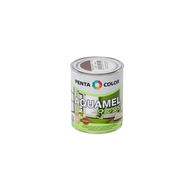 Emailvärv, universaalsed Pentacolor Aquamel, läikiv, 0.7 kg, pruun