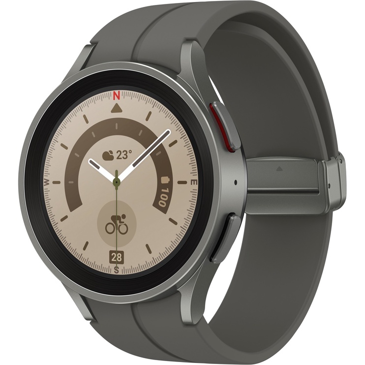 Viedais pulkstenis Samsung Galaxy Watch 5 Pro 45mm, pelēka
