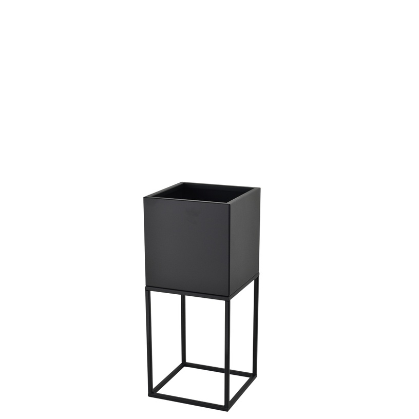 Ziedu statīvs Lorient, 19 cm x 19 cm x 47 cm, metāls, melna