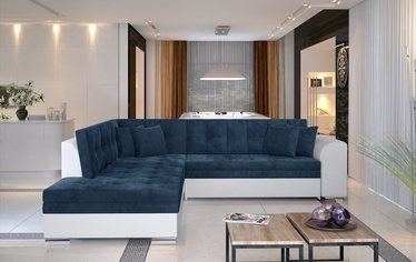 Stūra dīvāns Pieretta Kronos 09, Soft 17, tumši zila, kreisais, 205 x 260 cm x 80 cm