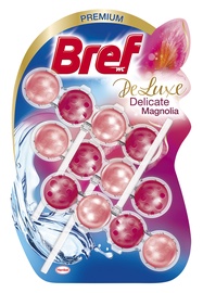 Tualetes poda tīrīšanas līdzeklis-atsvaidzinātājs Bref Delux magnolia 3x50g