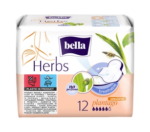 Гигиенические пакеты Bella Herbs Plantago, 12 шт.