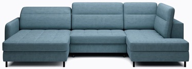 Stūra dīvāns Berrto Toscany 40, zila, kreisais, 165 x 306 cm x 100 cm