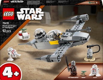 Konstruktor LEGO® Star Wars Mando ja Grogu N-1 Starfighter™ 75410, 92 tk