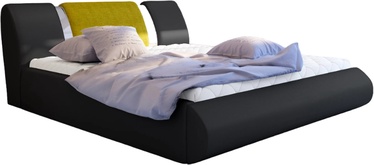 Кровать Flavio Soft 11 & Omega 68, 140 x 200 cm, черный, с решеткой