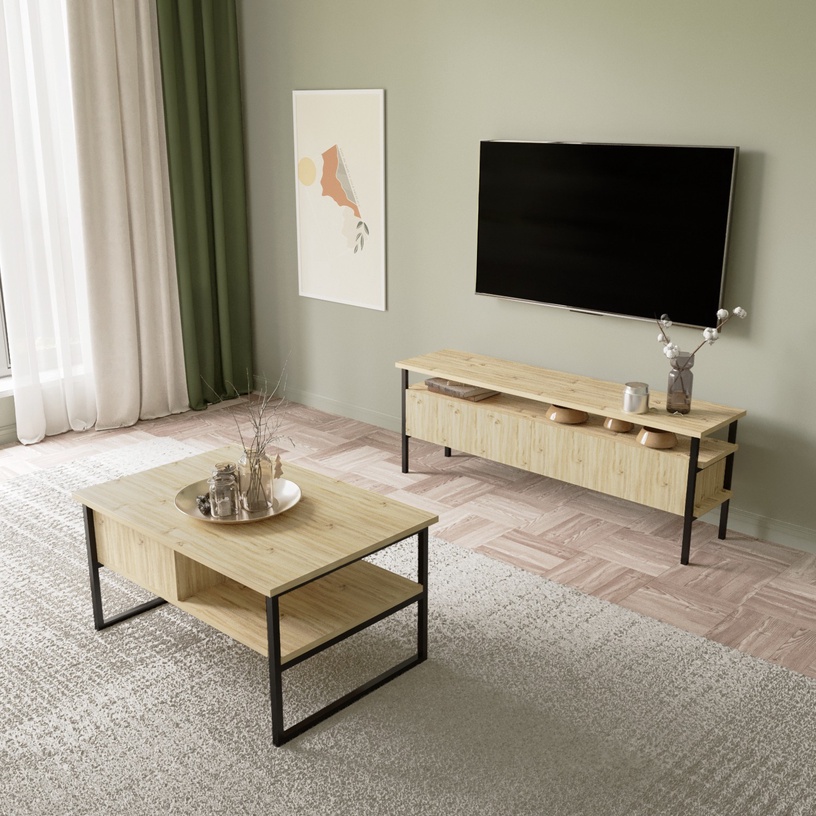 TV-laud Kalune Design Tuana L3025, pruun, 35 cm x 140 cm x 50 cm