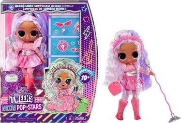 Nukk aksessuaaridega L.O.L. Surprise! Tweens Neon Pop Stars Kitty K, 15 cm