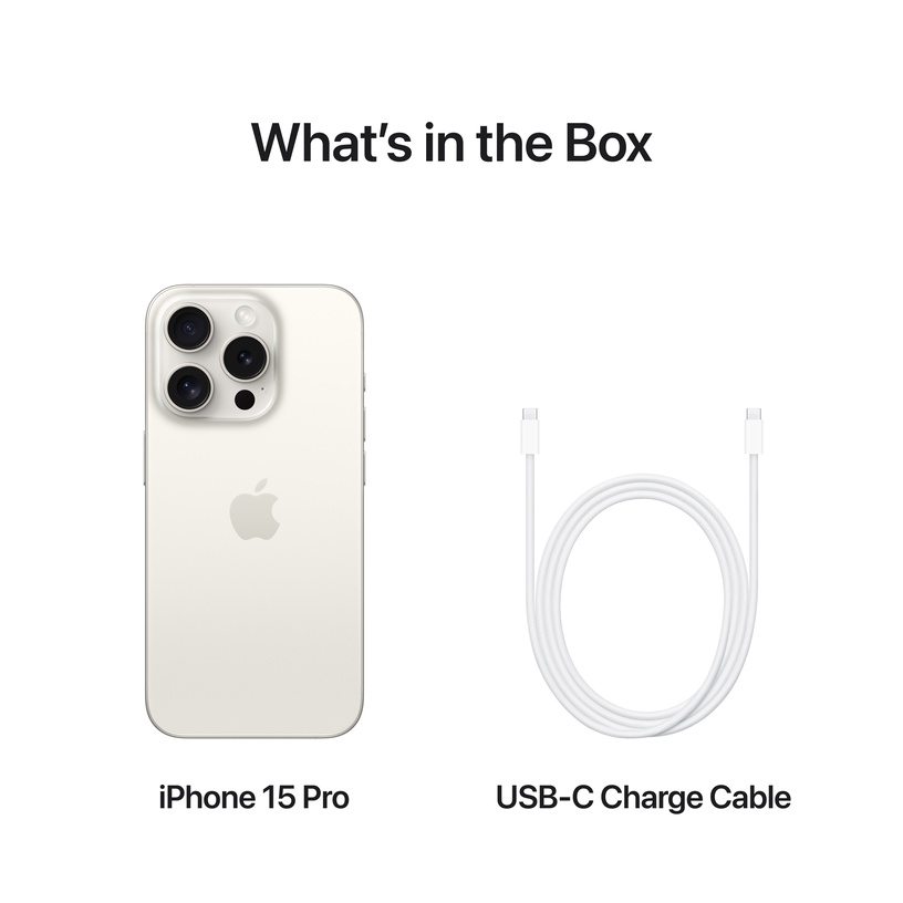 Мобильный телефон Apple iPhone 15 Pro, 1 TB, белый