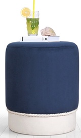 Пуф Hanah Home Bozcaada 2209FLF1139, синий/белый, 38 см x 38 см x 43 см