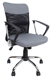 Офисный стул Home4you Darius, 57 x 57 x 93 - 103 см, черный/серый
