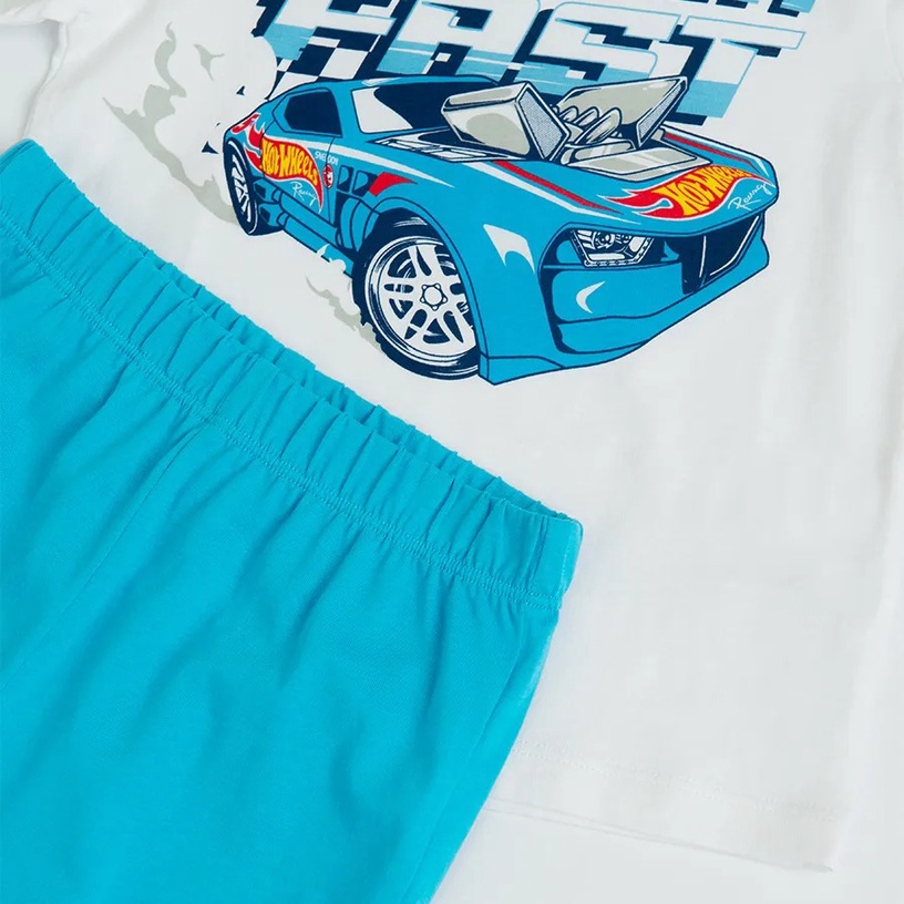 Пижамы, классическая, для мальчиков Cool Club Hot Wheels LUB2810698-00, синий/белый, 116 см