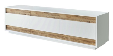 TV-laud Kalune Design FR4, valge/mänd, 180 cm x 44.8 cm x 48.6 cm