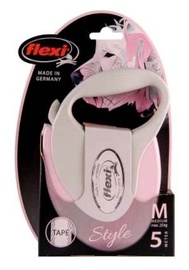 Автоматический поводок Flexi Style, розовый, M 5м