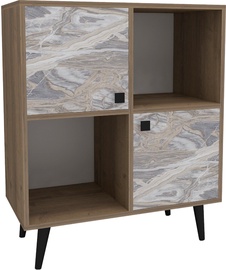 Konsolinis staliukas Kalune Design Balek, rudas/baltas/juodas/pilkas, 75 cm x 40 cm x 105 cm