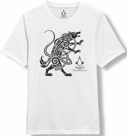 T-krekls, universāls PC Merch Assassin’s Creed Valhalla Wolf, balta, L