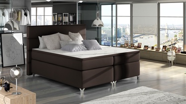 Кровать Amadeo Soft 66, 140 x 200 cm, коричневый, с матрасом, с решеткой